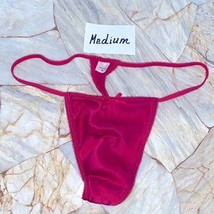Victoria Secret Thong Medium Red 100% Silk